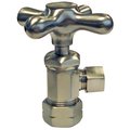 Westbrass Cross Handle Angle Stop Shut Off Valve 1/2-Inch Copper Pipe Inlet W/ 3/8-Inch Compression Outlet in D105X-07